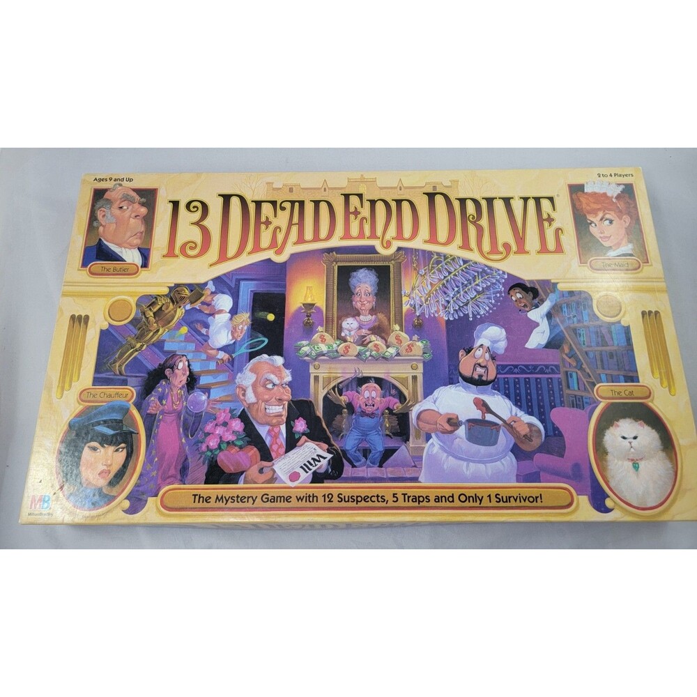 13 Dead End Drive Board Mystery Game COMPLETE Milton Bradley 1993